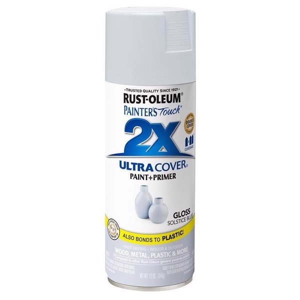 Rust-Oleum Rust-Oleum Painter's Touch 2X Ultra Cover Gloss Solstice Blue Paint+Primer Spray Paint 12 oz 342060